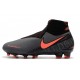 Nike Phantom Vision Elite DF FG 2019 Cleats Dark Grey/Bright Mango/Black