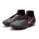 Nike Phantom Vision Elite DF FG 2019 Cleats Dark Grey/Bright Mango/Black