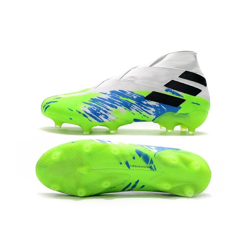 blue and green football cleats