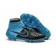 New 2015 Nike Magista Obra FG ACC Men Soccer Cleats Leather Black Blue