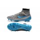 New 2015 Nike Magista Obra FG ACC Men Soccer Cleats Wolf Grey Turquoise Blue Black