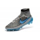 New 2015 Nike Magista Obra FG ACC Men Soccer Cleats Wolf Grey Turquoise Blue Black