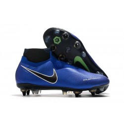 New Nike Phantom Vision Elite DF SG-Pro AC Racer Blue Black Metallic Silver