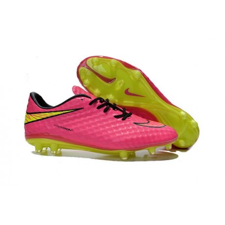 Nike HyperVenom Phantom FG ACC Neymar Shoes Pink Yellow