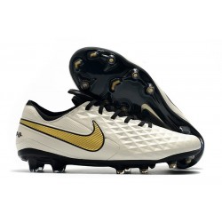 Nike Tiempo Legend VIII Elite FG Cleats White Gold