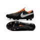 Nike Tiempo Legend VIII Elite FG Cleats Black White Orange