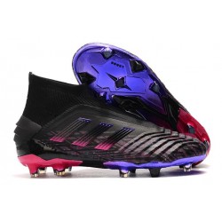 New adidas Predator 19+ FG Soccer Cleat Black Pink Blue