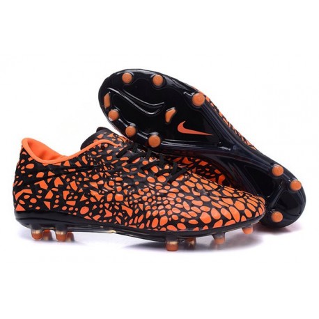 Nike HyperVenom Phantom FG ACC Neymar Shoes Orange Black