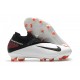 Nike Phantom VSN 2 Elite DF FG Cleats -White Black Laser Crimson