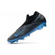 Nike Phantom VSN 2 Elite DF FG Cleats -Black Laser Blue Anthracite