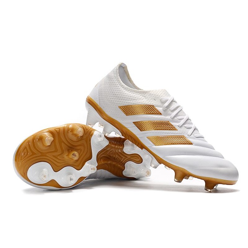 New Adidas Copa 19.1 FG Soccer Boots - White Gold