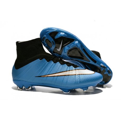 Nike 2015 Soccer Boot Mercurial Superfly 4 FG ACC Blue White Black