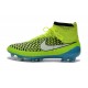 New 2015 Nike Magista Obra FG ACC Men Soccer Cleats Volt Blue Lagoon White