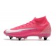 Nike Mercurial Superfly 7 Elite SG-PRO X Mbappe Pink Blast White Black