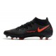 Nike Phantom GT Dynamic Fit Elite FG Cleats Black Chili Red Smoke Grey