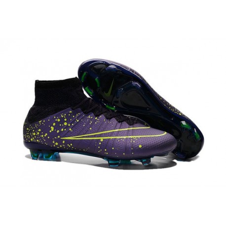 Nike 2015 Soccer Boot Mercurial Superfly 4 FG ACC Purple Volt Black