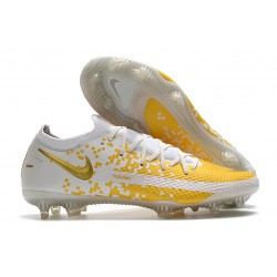 Nike Phantom Elite GT FG Soccer Cleats White Gold