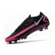 Nike Phantom Elite GT FG Soccer Cleats lack Pink Blast Metallic Silver