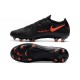 Nike Phantom Elite GT FG Soccer Cleats Black Dark Smoke Grey Chile Red