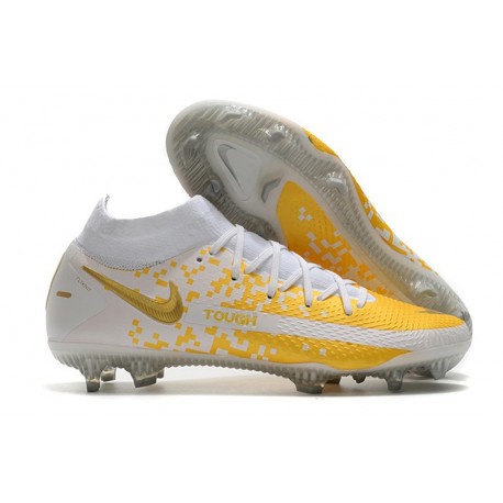 Nike Phantom GT Dynamic Fit Elite FG Cleats White Golden