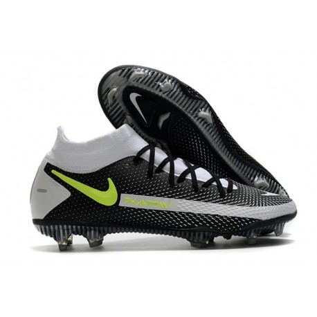 Nike Phantom GT Dynamic Fit Elite FG Cleats Black Gray Yellow