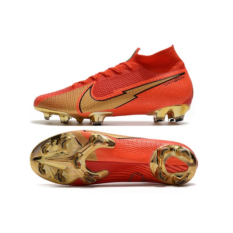 Red and gold cr7 boots sales
