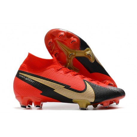 Nike Mercurial Superfly 7 Elite DF FG Boots Crimson Black Gold