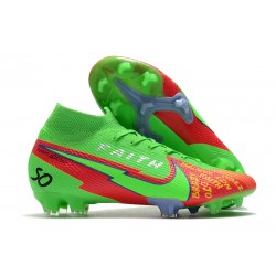 Nike Mercurial Superfly 7 Elite DF FG Boots Faith Green Red