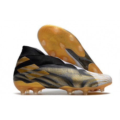 adidas Nemeziz 19+ FG News Boot White Gold Metallic Core Black