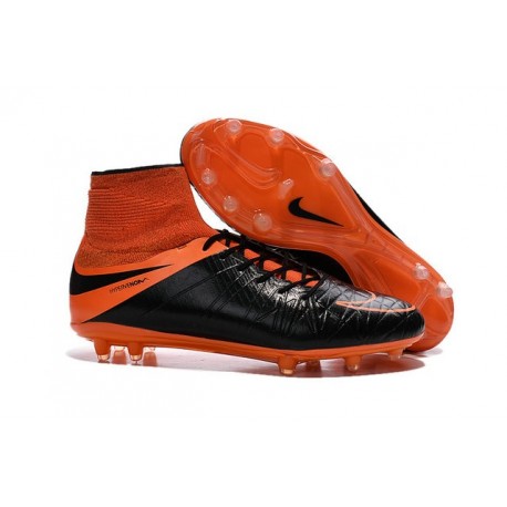 Nike 2015 Mens Boots Hypervenom Phantom II FG ACC Black Orange