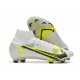 Nike Mercurial Superfly VIII Elite FG White Black Metallic Silver Volt