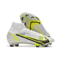 News Nike Mercurial Superfly VIII Elite FG White Black Metallic Silver Volt