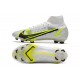 Nike Mercurial Superfly VIII Elite FG White Black Metallic Silver Volt