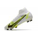 Nike Mercurial Superfly VIII Elite FG White Black Metallic Silver Volt