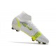 Nike Mercurial Superfly VIII Elite FG White Black Metallic Silver Volt