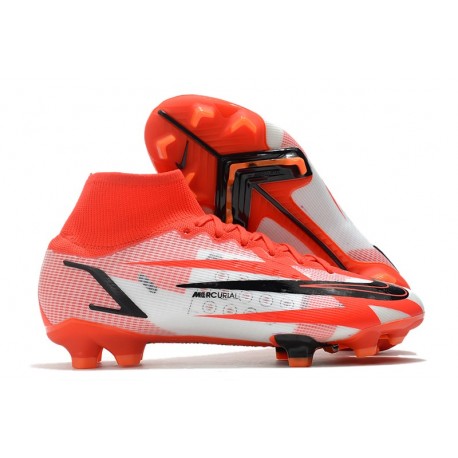 Nike Mercurial Superfly 8 Elite FG Chile Red Black White Total Orange