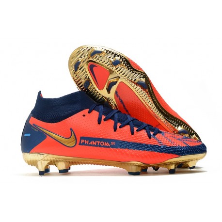 New Mens Nike Phantom GT Elite DF FG Orange Blue Golden