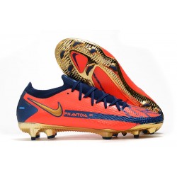 New Nike Phantom GT Elite FG Orange Blue Golden