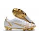 Nike Mercurial Vapor 14 Elite FG Soccer Cleats White Golden