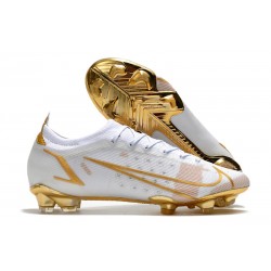Nike Mercurial Vapor 14 Elite FG Soccer Cleats White Golden
