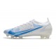 Nike Mercurial Vapor 14 Elite FG Soccer Cleats White Blue