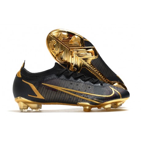 Nike Mercurial Vapor 14 Elite FG Soccer Cleats Black Gold