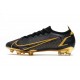 Nike Mercurial Vapor 14 Elite FG Soccer Cleats Black Gold