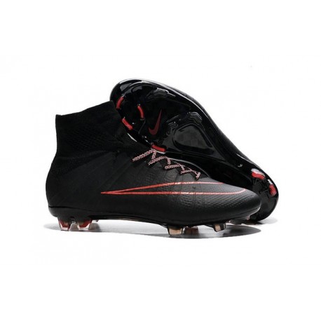 New Top Nike Mercurial Superfly Iv FG Cleat Black Red