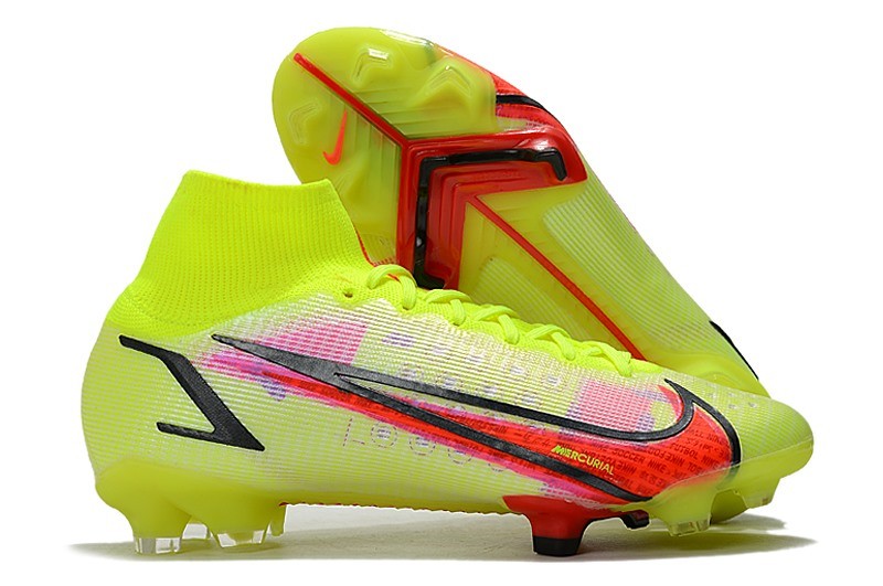 Nike Mercurial Superfly 8 Elite FG Volt Bright Crimson Black