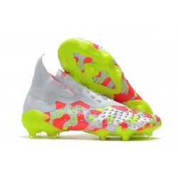 adidas Predator Freak + FG Firm Ground White Pink Volt