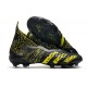 adidas Predator Freak + FG Firm Ground Black Yellow