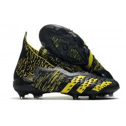 adidas Predator Freak + FG Firm Ground Black Yellow