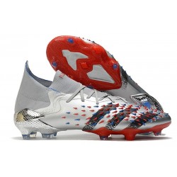 adidas Predator Freak.1 FG Boots Silver Metallic Core Black Scarlet