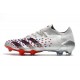 Low-cut adidas Predator Freak .1 FG Silver Metallic Core Black Scarlet